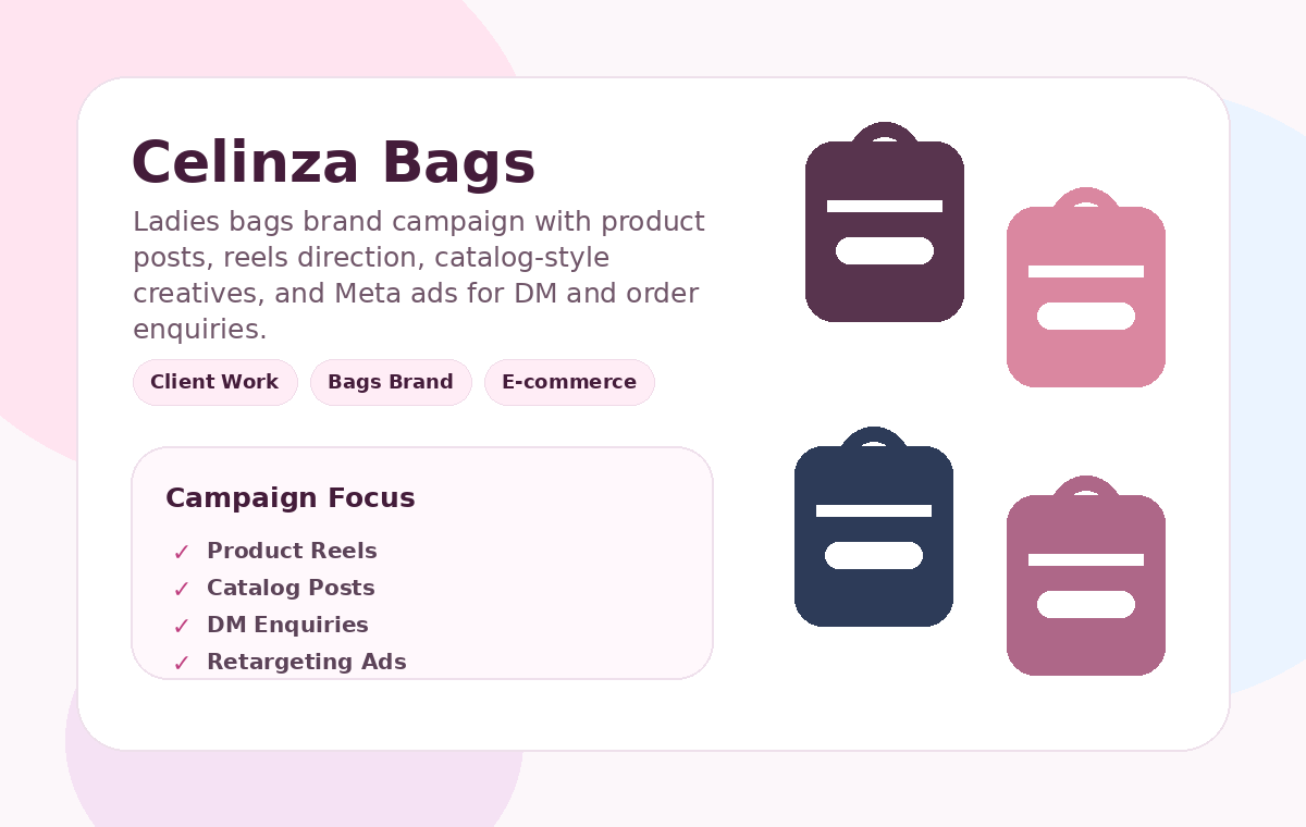 Celinza ladies bags campaign