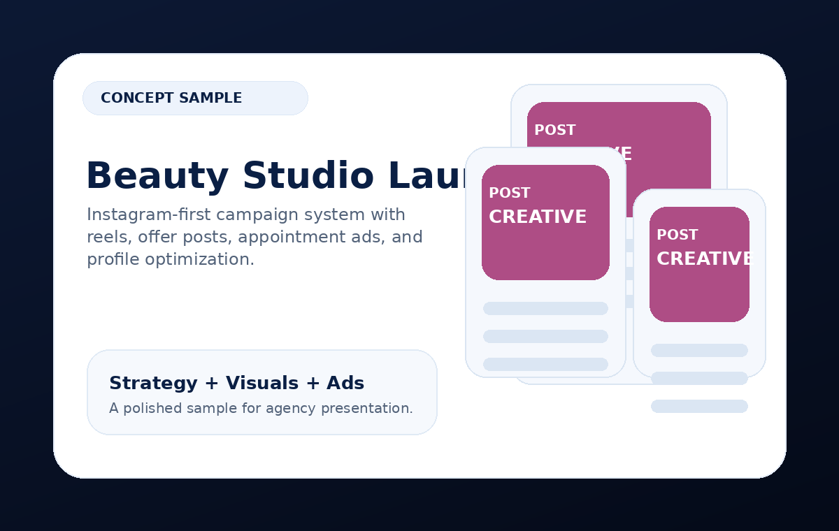 Beauty studio social media campaign concept