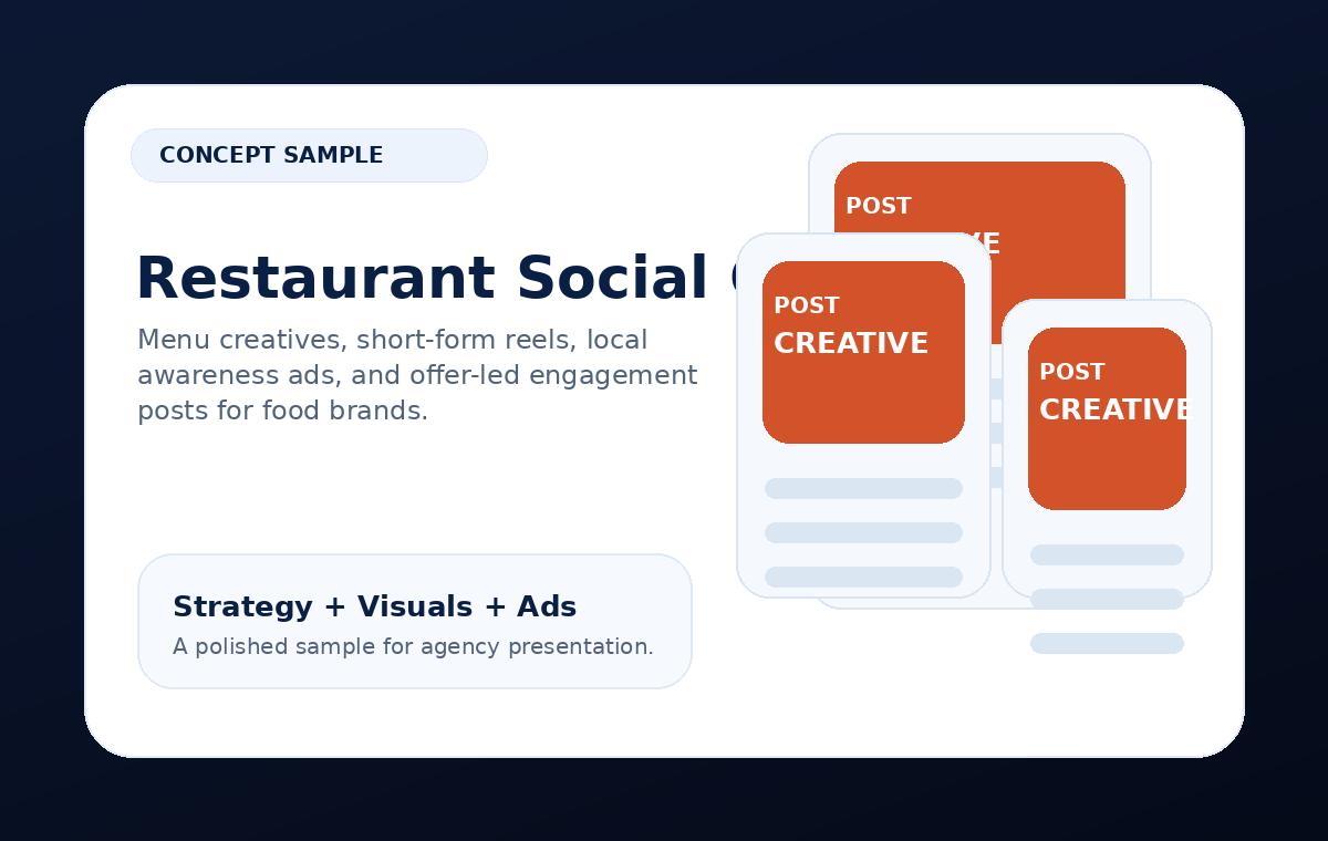 Restaurant social media campaign concept